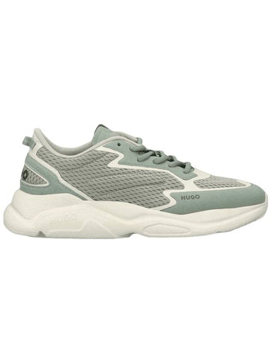 Reflective Piping Low Top Sneakers Turquoise - HUGO BOSS - BALAAN 1