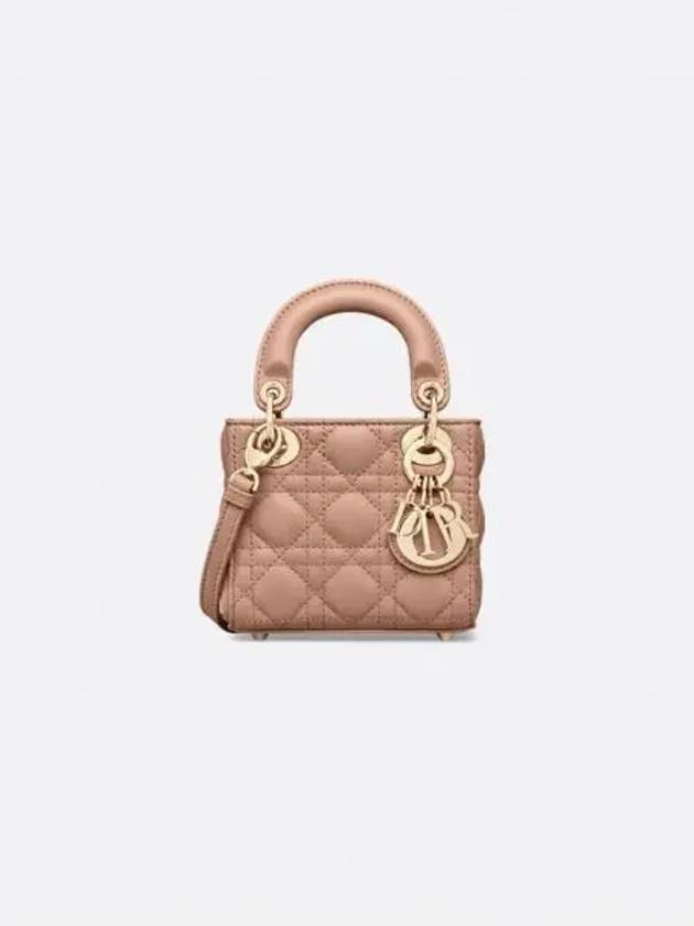 Micro Lady Cannage Lambskin Mini Bag Rose - DIOR - BALAAN 2