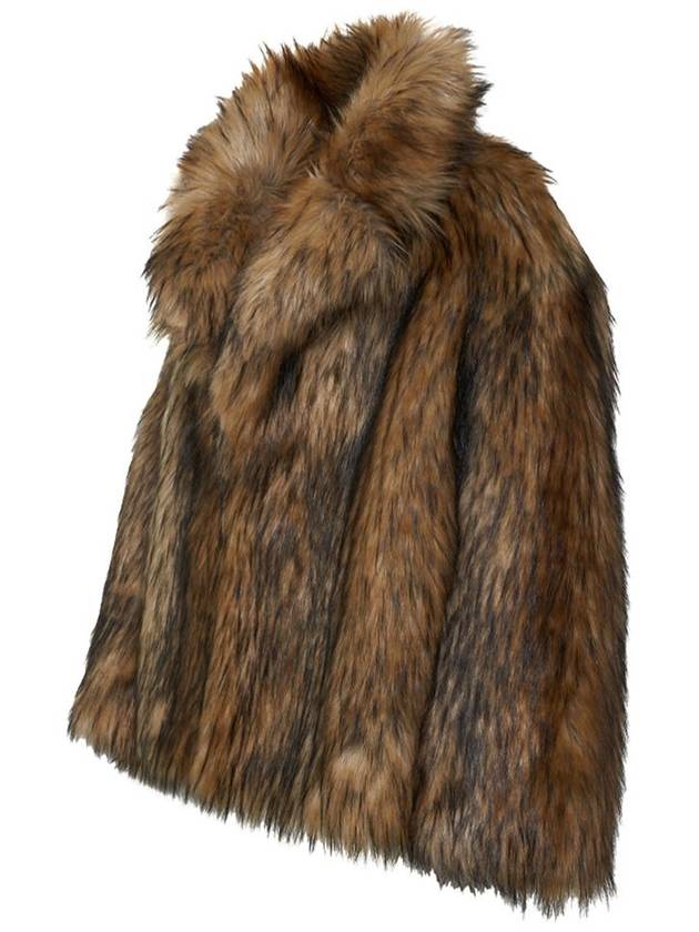 Recito Raccoon Fur Jacket Brown - LECYTO - BALAAN 3