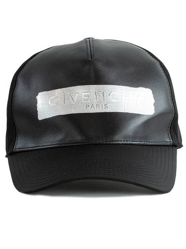 Tape Logo Leather Base Ball Cap Black - GIVENCHY - BALAAN 1