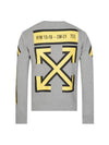 crew neck back logo sweatshirt gray - OFF WHITE - BALAAN 1