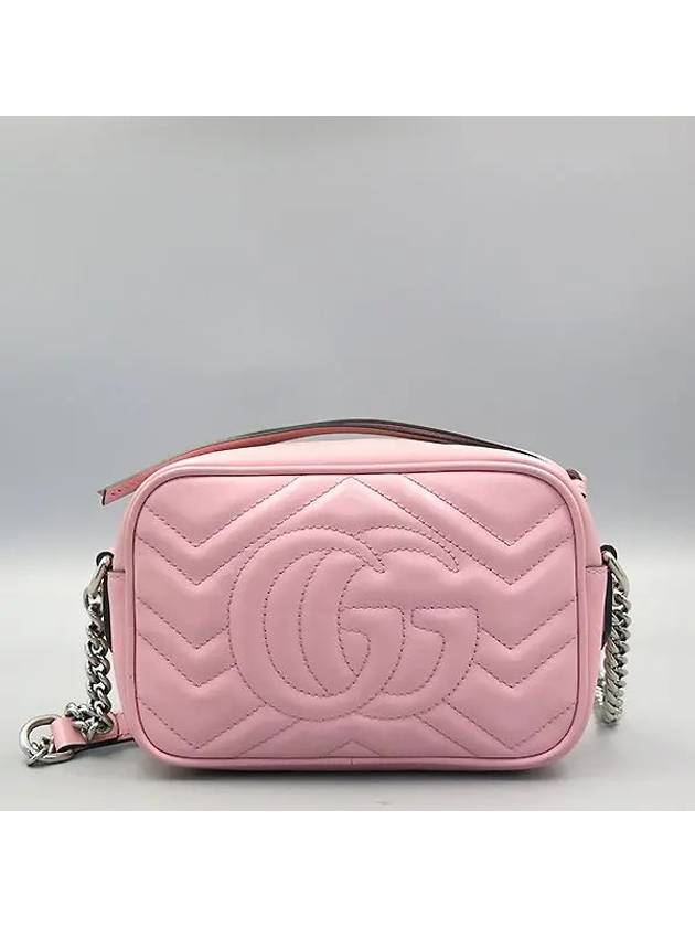 634936 Pink color Marmont Matelasse camera shoulder bag - GUCCI - BALAAN 3