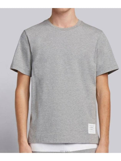 Men's Side Slit Relaxed Short Sleeve T-Shirt Light Grey - THOM BROWNE - BALAAN 2