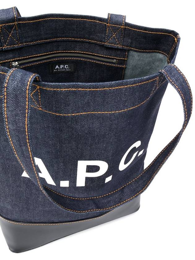 Logo Denim Axelle Tote Bag Navy - A.P.C. - BALAAN 6