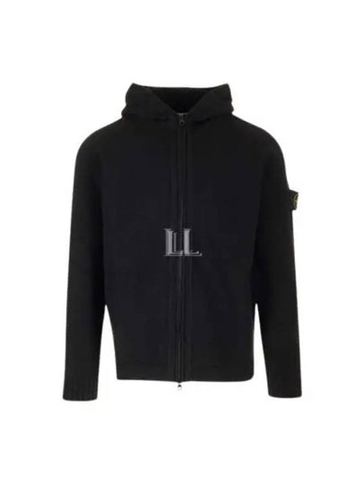 Wool Hooded Jacket Black - STONE ISLAND - BALAAN 2