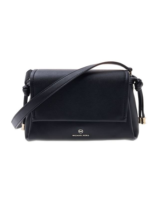 Logo Plaque Leather Shoulder Bag Black - MICHAEL KORS - BALAAN 1