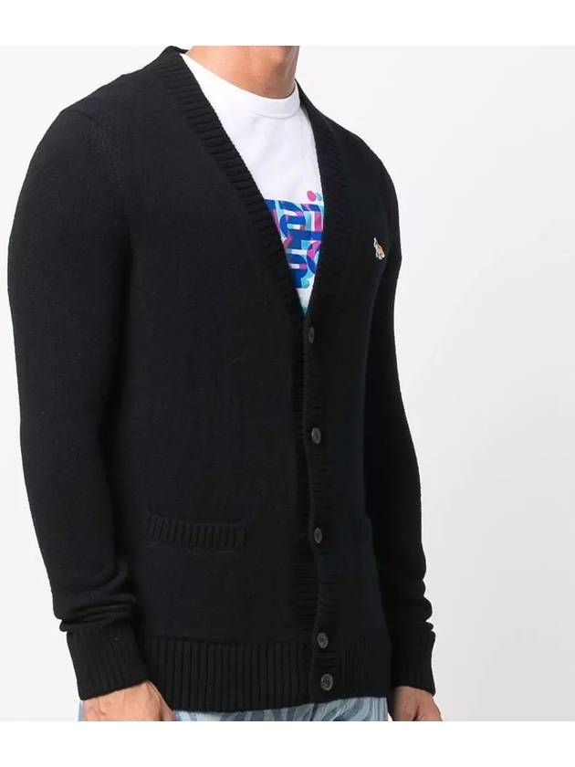 Baby Fox Patch Cosy Cardigan Black - MAISON KITSUNE - BALAAN 3