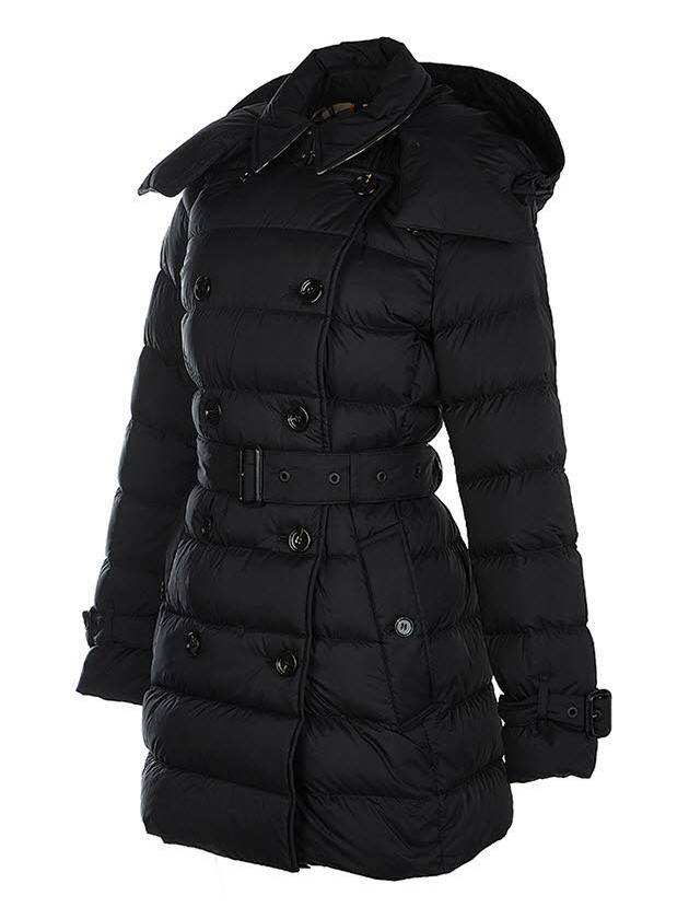 Detachable Hoodie Puffer Coat Padded Black - BURBERRY - BALAAN 3