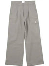 Virgin Wool Wide Pants Dove Grey - AMI - BALAAN 2