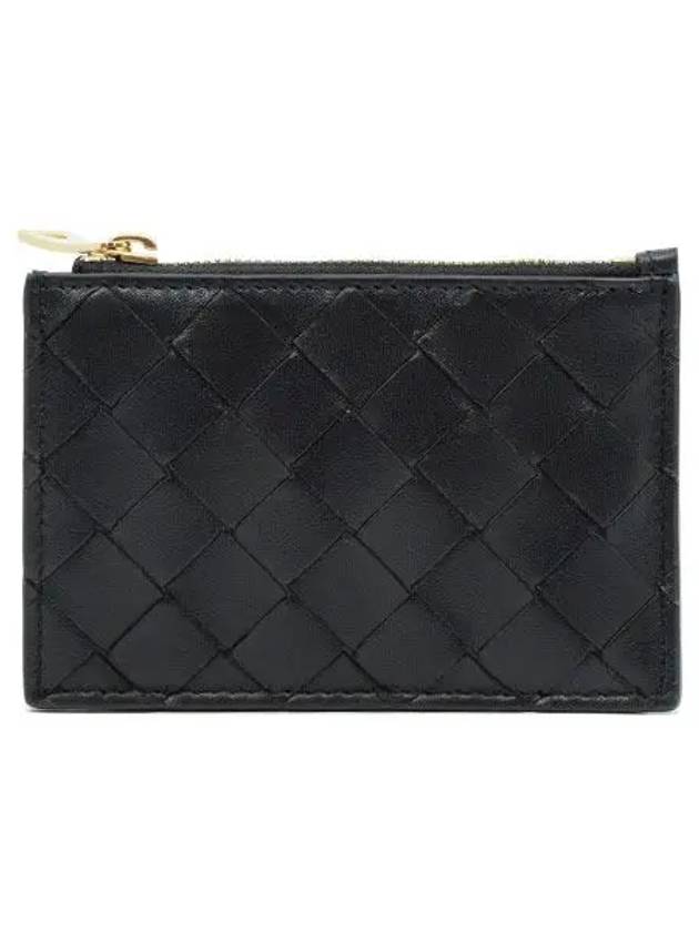 Zipper Key Pouch Card Wallet Black - BOTTEGA VENETA - BALAAN 2