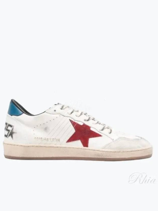 Ball Star Lace-up Leather Low Top Sneakers White - GOLDEN GOOSE - BALAAN 2