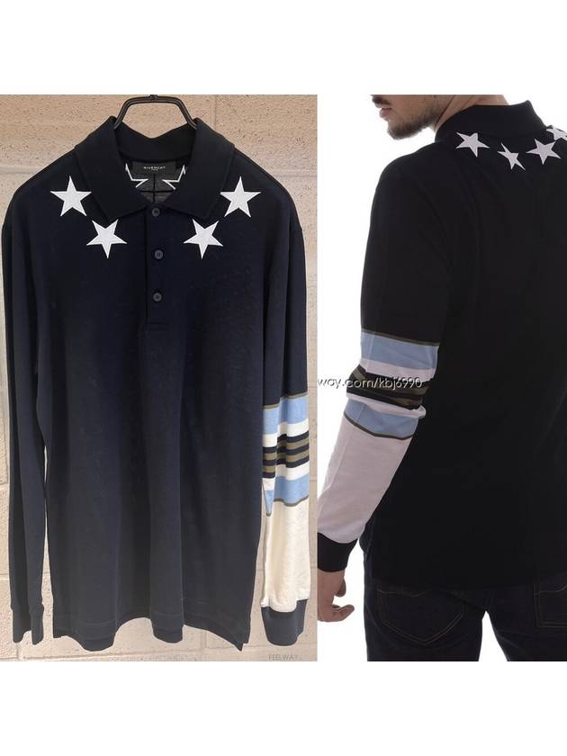 Men's Star Patch Long Sleeve TShirt 14S 7108706 001 - GIVENCHY - BALAAN 1