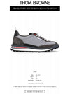 Men's Kid Suede Tech Runner Low Top Sneakers Medium Grey - THOM BROWNE - BALAAN 3