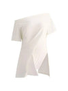 Boat neck cotton blouse white - COURREGES - BALAAN 2