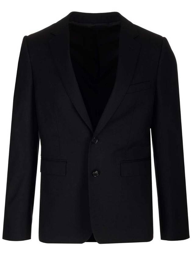 Wool Gabardine Jacket Black - CELINE - BALAAN 1