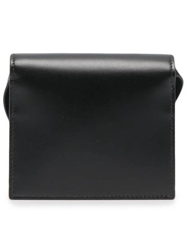 RWB Tab Enamel Strap Card Wallet Black - THOM BROWNE - BALAAN 3