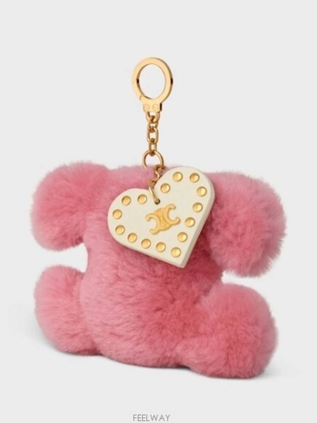 49J493GAV 24PI Triomphe Heart Pom Keyring - CELINE - BALAAN 2