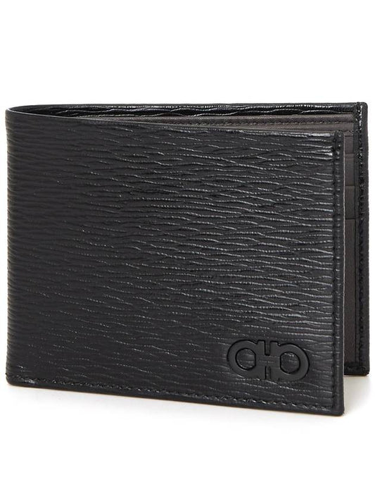 Gancini Half Wallet Black - SALVATORE FERRAGAMO - BALAAN 2