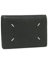 Stitched Bi-Fold Leather Card Wallet Black - MAISON MARGIELA - BALAAN 2