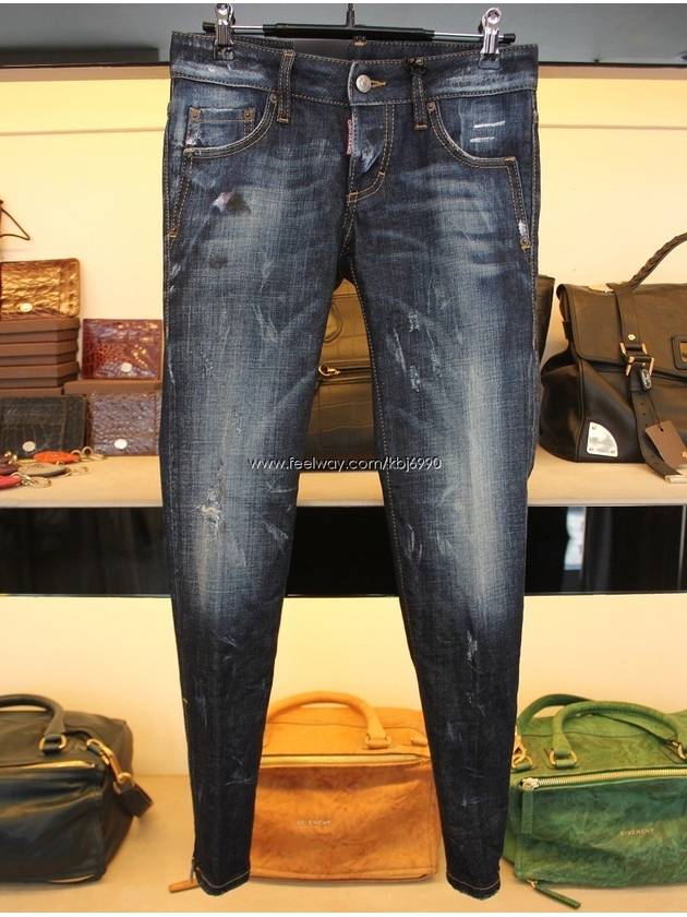 Women's Rookie Jeans Super Slim Fit Jeans 75LA0451 - DSQUARED2 - BALAAN 2