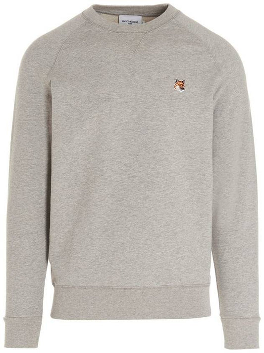 Fox Head Patch Classic Sweatshirt Grey Melange - MAISON KITSUNE - BALAAN 1