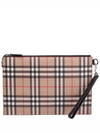 Edin Check Clutch Bag Beige - BURBERRY - BALAAN 2