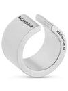 Women's Garage Engraved Logo Ring Silver - BALENCIAGA - BALAAN 2