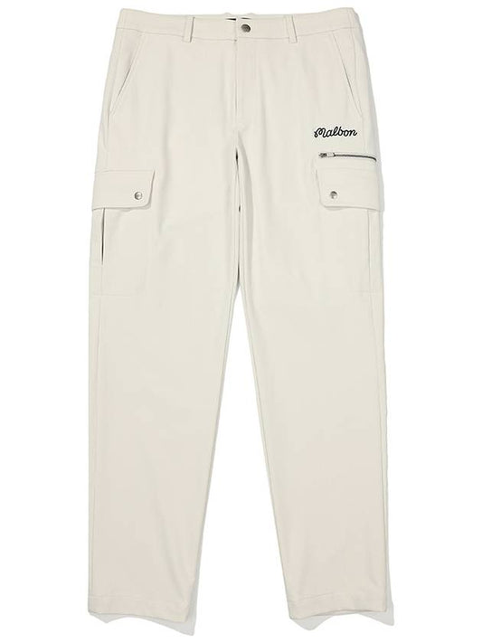 Tapered fit cargo deformation pants LIGHT GRAY MAN - MALBON GOLF - BALAAN 1