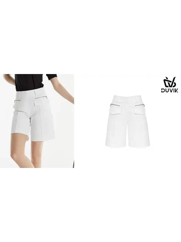 spandex pin tuck Bermuda 54 shorts DE2WPH341WH - DUVIK - BALAAN 6