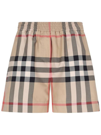 Check Shorts Beige - BURBERRY - BALAAN 2