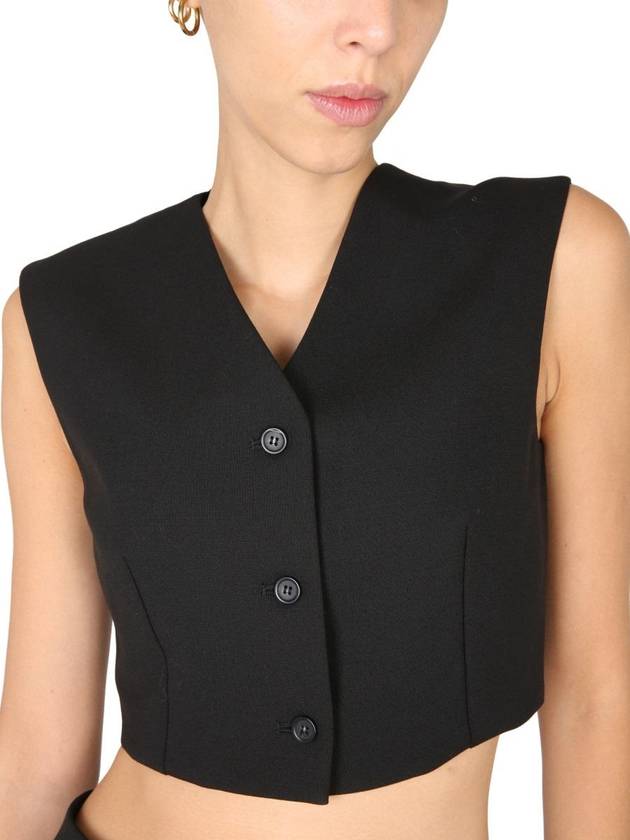 Max Mara Stretch Wool Canvas Vest - MAX MARA - BALAAN 4