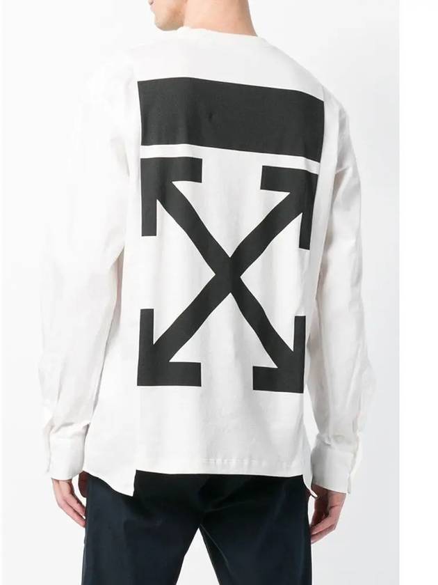 Logo Back Arrow Print Long Sleeve T-Shirt Ivory - OFF WHITE - BALAAN 4