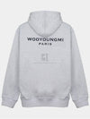 Men's Back Logo Long Sleeve Hooded Sweatshirt Gray W241TS37737G - WOOYOUNGMI - BALAAN 1