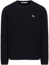 Men's Baby Fox Pullover Cotton Knit Top Navy - MAISON KITSUNE - BALAAN 3