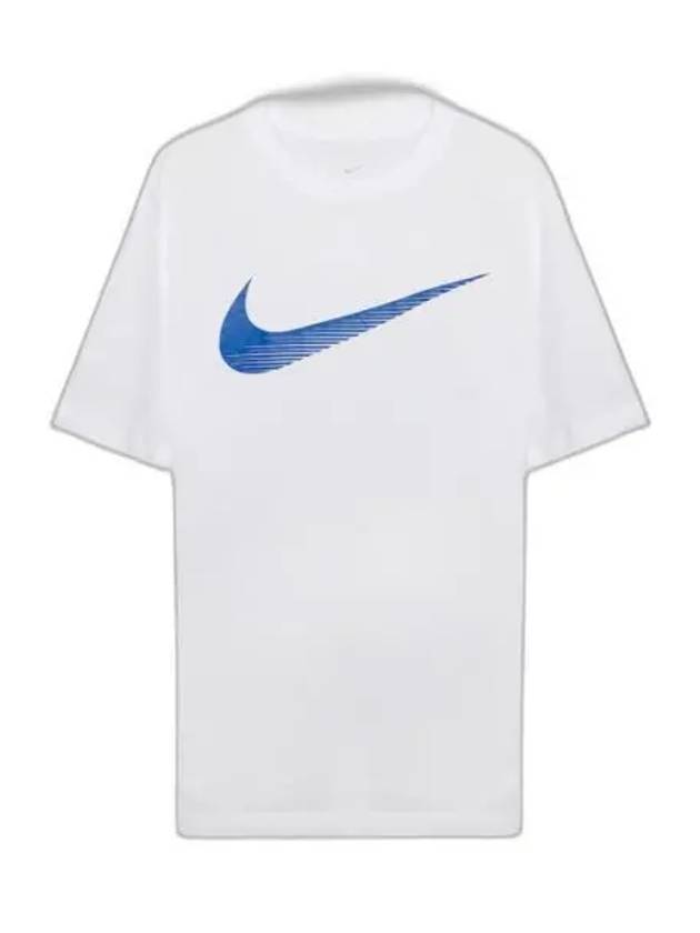 Swoosh Dri Fit Cotton Short Sleeve T-Shirt White - NIKE - BALAAN 1