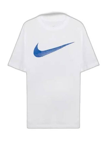 Swoosh Dri Fit Cotton Short Sleeve T-Shirt White - NIKE - BALAAN 1