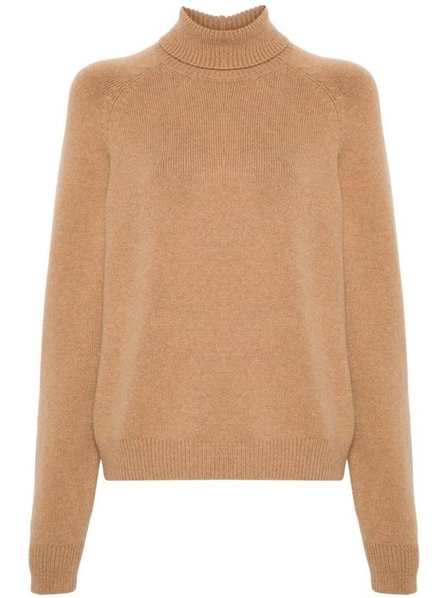 Pullover Cashmere Turtleneck Beige - FENDI - BALAAN 2