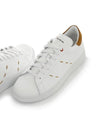 23S S USSN001 XB602006 BIANCO/TERRA stitch detail white & brown sneakers - KITON - BALAAN 6