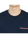 Cotton Oversized Pocket Short Sleeve T-Shirt Navy - THOM BROWNE - BALAAN 7