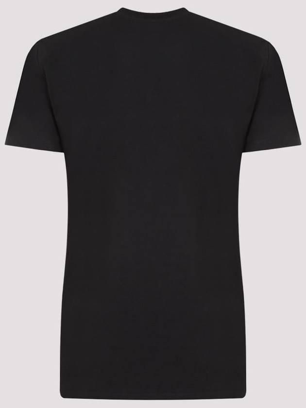 Embroidered Logo Crewneck Short Sleeve T-Shirt Black - MAX MARA - BALAAN 3