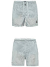 Men's Nylon Metal Swim Shorts Aqua Grey - STONE ISLAND - BALAAN 5