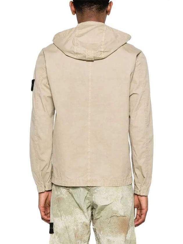 Wappen Old Effect Hooded Jacket Beige - STONE ISLAND - BALAAN 5