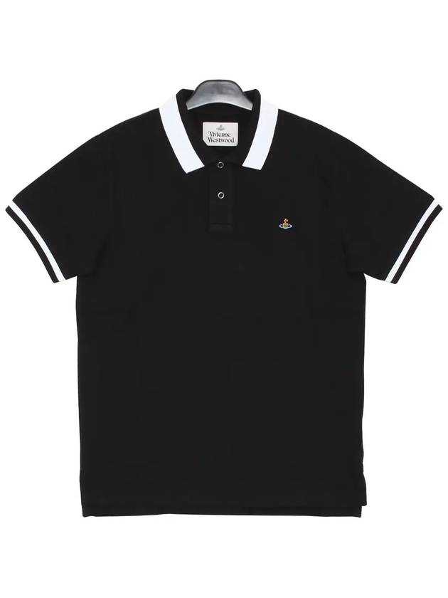 Classic ORB Logo Polo Shirt Black - VIVIENNE WESTWOOD - BALAAN 3