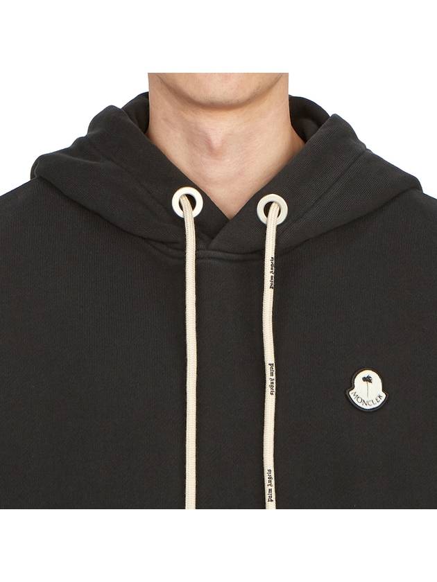 Logo Patch Hoodie Black - MONCLER - BALAAN 7