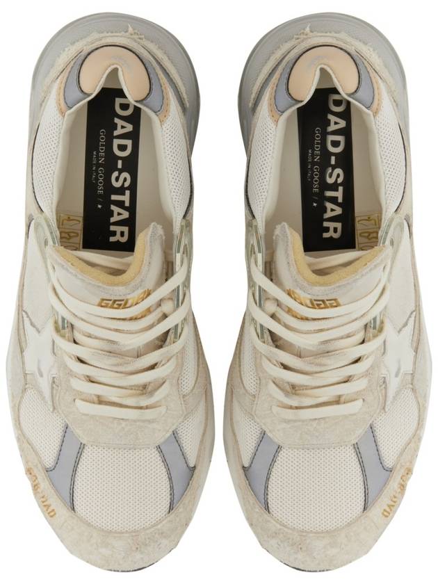 Mesh and Suede Leather Dad-Star Sneakers White Beige - GOLDEN GOOSE - BALAAN 7