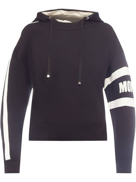 Sleeve Logo Hoodie Black - MONCLER - BALAAN 1