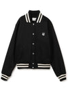 Satin Cotton Bomber Jacket Black - MAISON KITSUNE - BALAAN 2