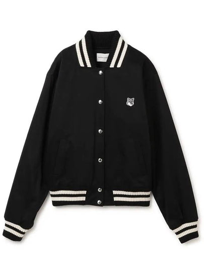 Satin Cotton Bomber Jacket Black - MAISON KITSUNE - BALAAN 2