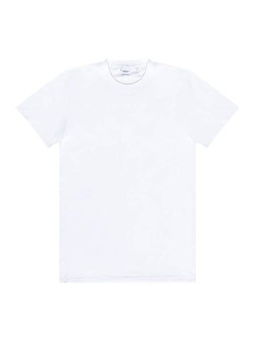 back logo print cotton short sleeve t-shirt white - BURBERRY - BALAAN.