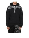 Grey Wing Print Hoodie Black - MARCELO BURLON - BALAAN 4